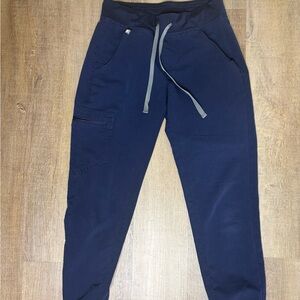 Figs Navy Blue Drawstring Jogger Track Pants